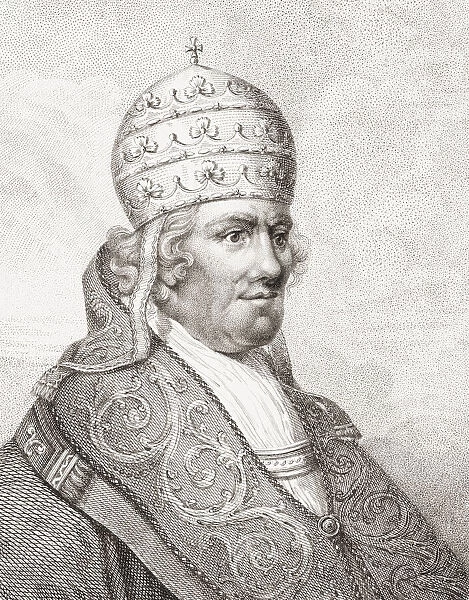 Pope Clement XIV, 1705 - 1774. Italian. Born Giovanni Vincenzo Antonio Ganganelli. He was elected Pope in 1769. Detail of a 1784 portrait by Trotter