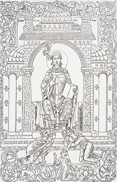 Pope St. Gregory I, Surnamed Gregory The Great C. 540 - 604, Sending Missionaries To Convert England To Christianity. After A Miniature From A 10Th Century Manuscript. From Science And Literature In The Middle Ages By Paul Lacroix Published London 1878