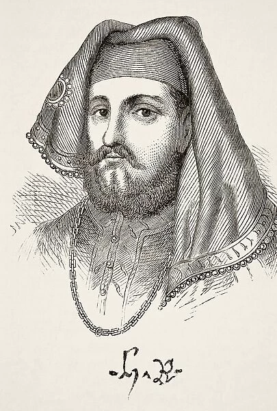 Portrait And Autograph Of King Henry Iv Of England 1367 To 1413. From The National And Domestic History Of England By William Aubrey Published London Circa 1890