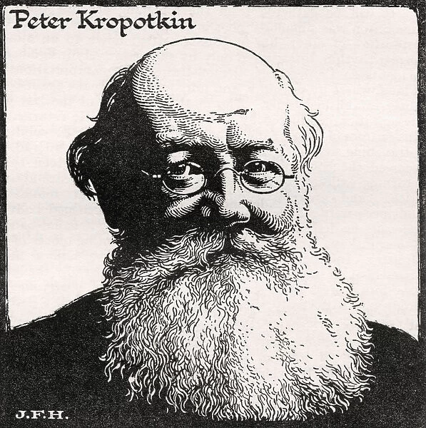 Prince Peter (Pyotr) Alexeyevich Kropotkin, 1842 - 1921. Zoologist, Evolutionary Theorist, Geographer, Anarcho-Communist. From The Year 1917 Illustrated, Published London 1918