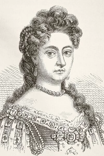 Queen Mary Ii Of England 1662 To 1694, Wife Of King William Iii. From The National And Domestic History Of England By William Aubrey Published London Circa 1890