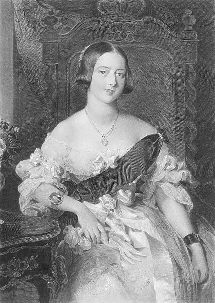 Queen Victoria, 1819-1901 Princess Alexandrina Victoria Of Saxe-Coburg, Queen Of Great Britain And Ireland And Empress Of India. Engraved By E. Stodart. From The Book The Queens Of England, Volume Ii By Sydney Wilmot. Published London Circa. 1890