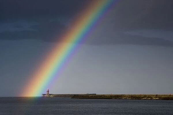 Rainbow Over Lighthouse