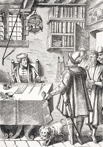 The Receiver Of Taxes. Copy Of Woodcut In DamhoudereA┼¢S Praxis Rerum Civilium