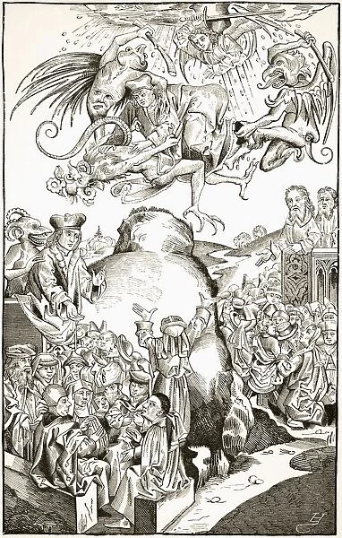 The Reign Of Antichrist. After An Engraving By Michael Volgemuth In Liber Chronicarum Dated 1493. From Science And Literature In The Middle Ages By Paul Lacroix Published London 1878