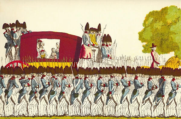 The Return Of The French Royal Family To Paris, France, 25Th June 1791. From A Contemporary Print