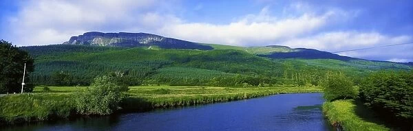 River Roe, Binevenagh, Co Derry, Ireland; Basalt Plateau And River From Limavady