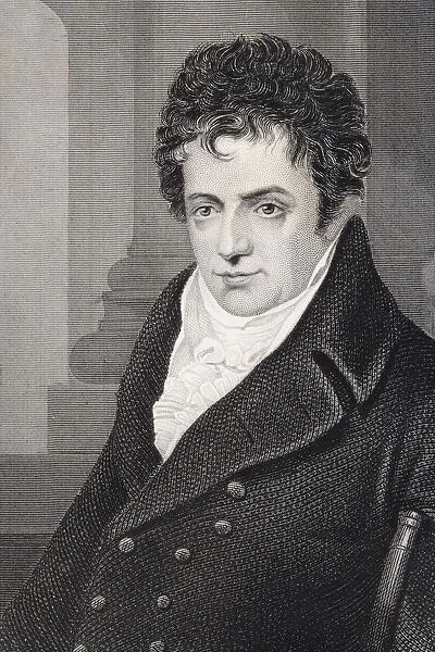 Robert Fulton 1765-1815 American Engineer And Inventor Of The Steamship Engraving From A 19Th Century Print