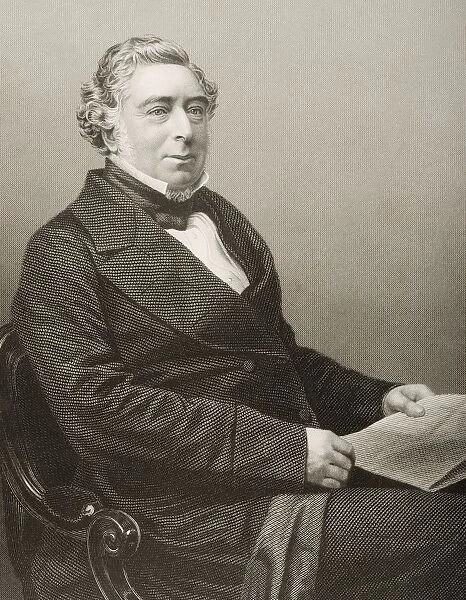 Robert Stephenson, 1803-1859. English Civil Engineer. Engraved By D. J. Pound From A Photograph By Mayall. From The Book The Drawing-Room Of Eminent Personages Volume 2. Published In London 1860