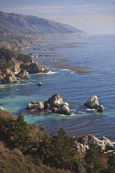 Rock Formations Along The Coast; Big Sur, California, United States of America