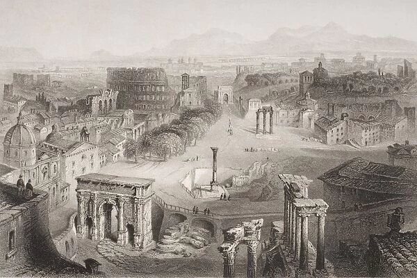 The Roman Forum From The Capitoline Hill Engraved By A. Willmore