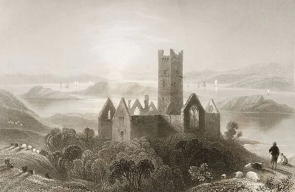 Roserk Abbey, County Mayo, Ireland. Drawn By W. H. Bartlett, Engraved By J. C. Armytage. From 'The Scenery And Antiquities Of Ireland'By N. P. Willis And J. Stirling Coyne. Illustrated From Drawings By W. H. Bartlett. Published London C. 1841