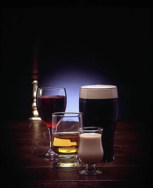 Round Of Drinks At A Traditional Irish Pub, Ireland