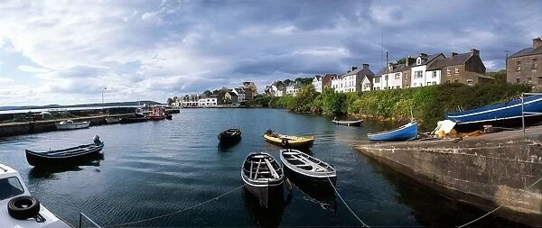 Roundstone, Connemara, Co Galway, Ireland; Boats Near The Shore
