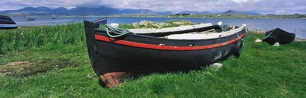 Roundstone, Connemara, Co Galway, Ireland; Currach On The Shore