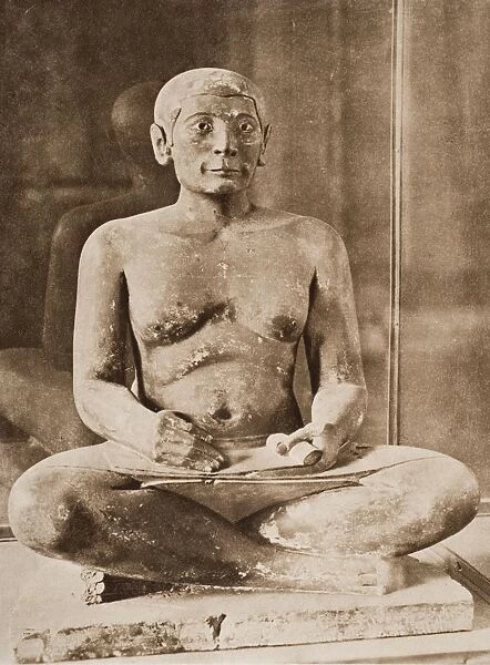 A Royal Scribe Of Egypt From The Statue In The Louvre. From The Book The Outline Of History By H. G. Wells Volume 1, Published 1920