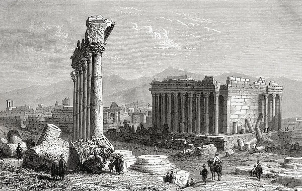 Ruins Of Baalbek, Lebanon, As Seen In The 19Th Century. From El Mundo En La Mano Published 1875