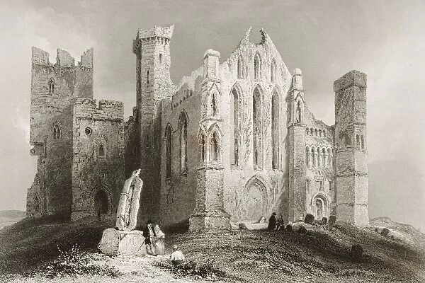 Ruins At Cashel, From The South, Connemara, County Galway, Ireland. Drawn By W. H. Bartlett, Engraved By E. J. Roberts. From 'The Scenery And Antiquities Of Ireland'By N. P. Willis And J. Stirling Coyne. Illustrated From Drawings By W. H. Bartlett. Published London C. 1841