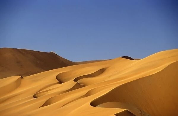 Sand Dune Against Clear Sky In Namib-Naukluft National Park