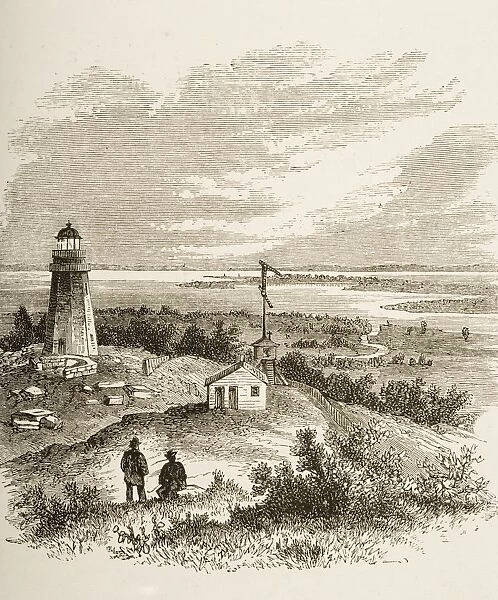 Sandy Hook New Jersey Seen From The Lighthouse In 1870S. From American Pictures Drawn With Pen And Pencil By Rev Samuel Manning Circa 1880