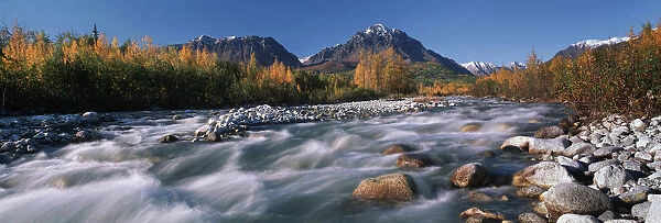 Scenic Of Granite Creek In Autumn Sc Alaska