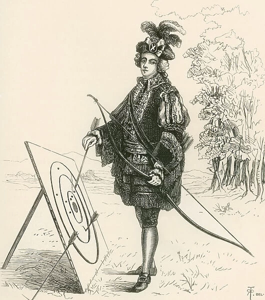 Scottish Nobleman, Said To Be Lord Elcho, In The Uniform Of The Royal Archer Guard Of Scotland, C. 1713. From The British Army: Its Origins, Progress And Equipment, Published 1868