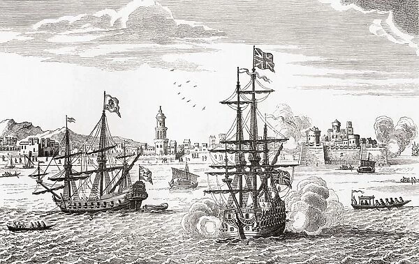 Sea Battle Between George Ansons Ship The Centurion And The Manilla Galleon In 1737. From The Book Short History Of The English People By J. R. Green, Published London 1893