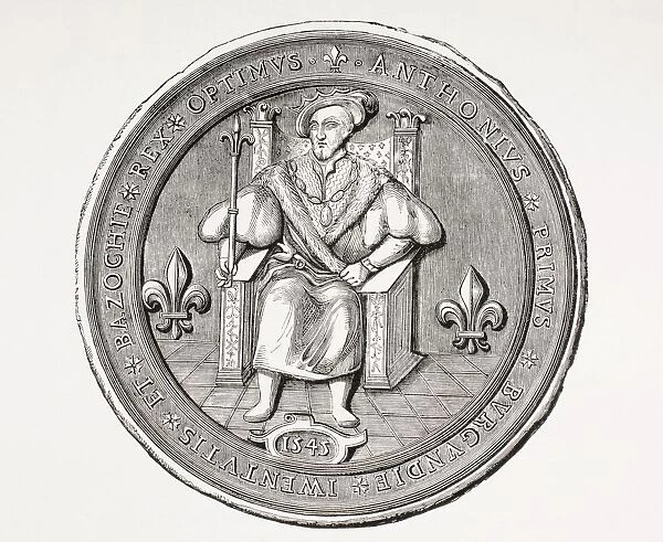 Seal Of The King Of The Basoche, The Leader Of The Guild Of Legal Clerks Of The Paris Court System. From Les Artes Au Moyen Age, Published Paris 1873