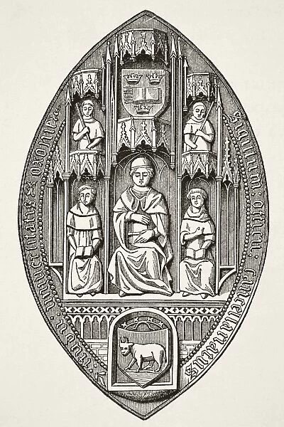 Seal Of The University Of Oxford From Science And Literature In The Middle Ages By Paul Lacroix Published London 1878