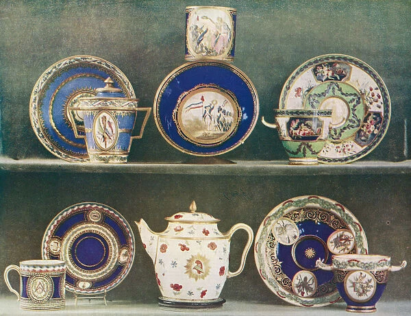 Sevres Porcelain Decorated With Emblems Of The French Revolution. From A Contemporary Print