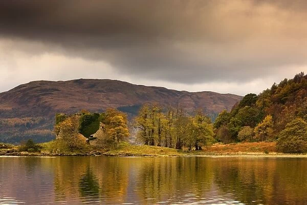 Shoreline With Fall Colors, Argyll And Bute, Scotland