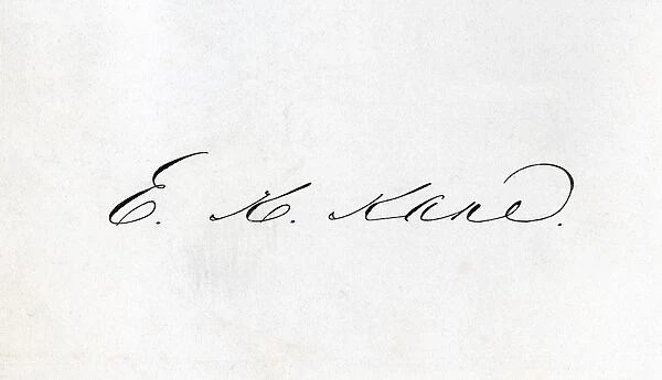 Signature Of Elisha Kent Kane From Arctic Explorations In The Years 1853, 54, 55 By American Explorer Elisha Kent Kane 1820 To 1857 Volume 1 Published In Philadelphia By Childs And Peterson 1856