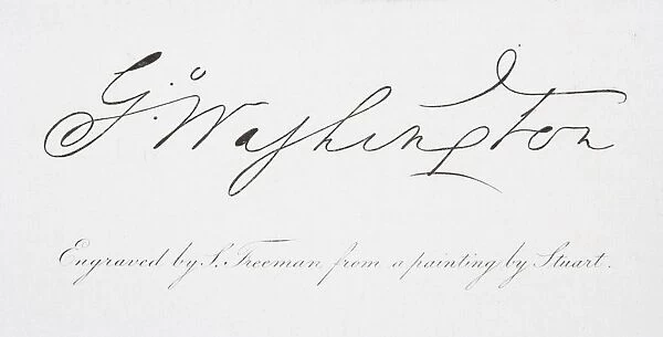 Signature Of George Washington 1732 To 1799 First President Of The United States Of America