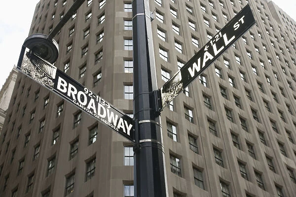 Signs For Broadway And Wall Street