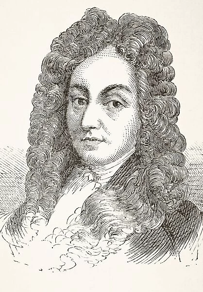 Sir Christopher Wren 1632 To 1723, English Architect. From The National And Domestic History Of England By William Aubrey Published London Circa 1890