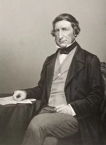 Sir George Cornewall Lewis, 1806-1863. English Statesman And Political Philosopher. Engraved By D. J. Pound From A Photograph By John Watkins. From The Book The Drawing-Room Of Eminent Personages Volume 1. Published In London 1860