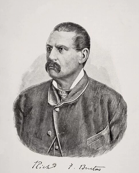 Sir Richard Francis Burton, 1821-1890. British Explorer, Translator, Writer, Soldier, Orientalist, Ethnologist, Linguist, Poet, Hypnotist, Fencer And Diplomat. Painted In 1880. From The Book The Life Of Captain Sir Richard Burton, Volume Ii, By His Wife Isabel Burton, Published 1893