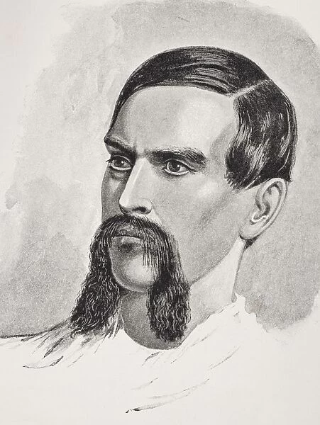 Sir Richard Francis Burton, 1821-1890 British Explorer, Translator, Writer, Soldier, Orientalist, Ethnologist, Linguist, Poet, Hypnotist, Fencer And Diplomat. Portrait Presented To Him With His Wifes Portrait As A Wedding Gift By Louis Desanges. From The Book The Life Of Captain Sir Richard Burton, Volume I, By His Wife Isabel Burton, Published 1893