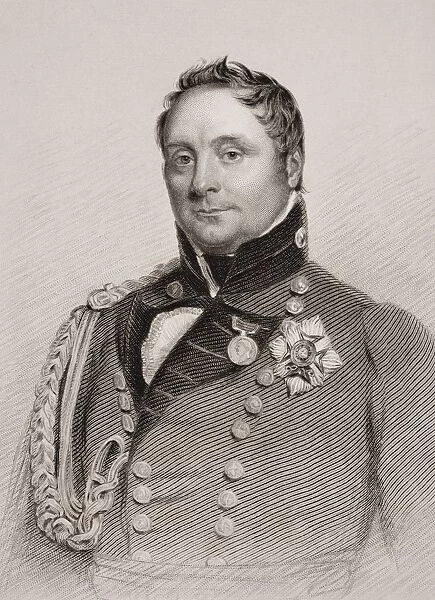 Sir Rowland Hill, 1St. Viscount Hill Of Hawkestone And Hardwicke, Baron Hill Of Almarez, 1772-1842. British General. Engraved By Robert Young From A Painting By G. Dawe