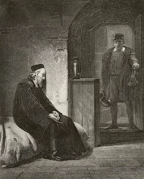 Sir Thomas More 1478 To 1535 In Prison. From The National And Domestic History Of England By William Aubrey Published London Circa 1890