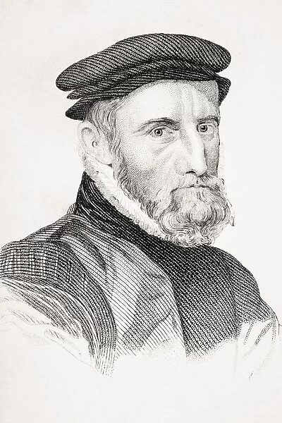 Sir Thomas Gresham 1518  /  19-1579 English Merchant, Financier And Founder Of The Royal Exchange From Old Englands Worthies By Lord Brougham And Others Published London Circa 1880 s