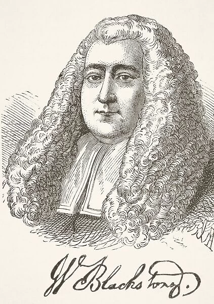 Sir William Blackstone 1723 - 1780. English Jurist And Professor. From The National And Domestic History Of England By William Aubrey Published London Circa 1890