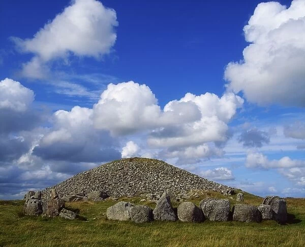 Slieve Na Calliagh, Co Meath, Ireland; 5000 Year Old Burial Chamber Cairn At The Summit Of A Mountain