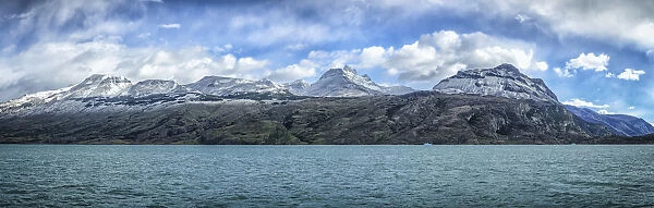 Snow Capped Mountains Off North Branch Of Lago Argentino In Patagonia; Santa Cruz Province, Argentina