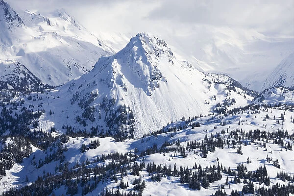 Snow Covered Kenai Mountains, Kachemak Bay State Park; Alaska, United States Of America