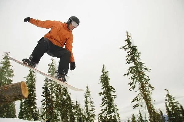 Snowboarder In Mid Air