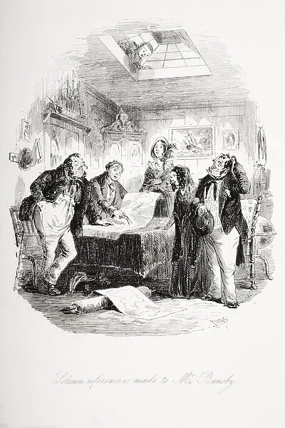 Solemn Reference Is Made To Mr Bunsby Illustration From The Charles Dickens Novel Dombey And Son By H. K. Browne Known As Phiz