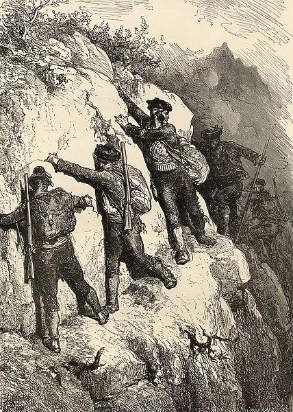 Spanish Contrabandistas. Drawn By Gustave Dore. From The Book Spanish Pictures By The Rev Samuel Manning, Published 1870