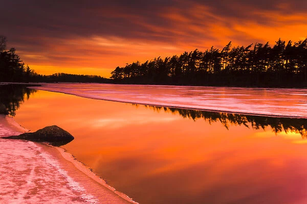 Spring Thaw Sunset, Rocky Lake, Nova Scotia