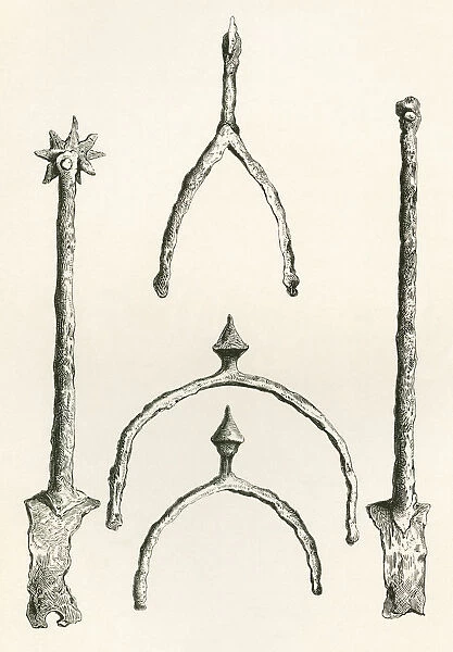 Spurs Dating From C. 1460 From The Tower Collection. From The British Army: Its Origins, Progress And Equipment, Published 1868